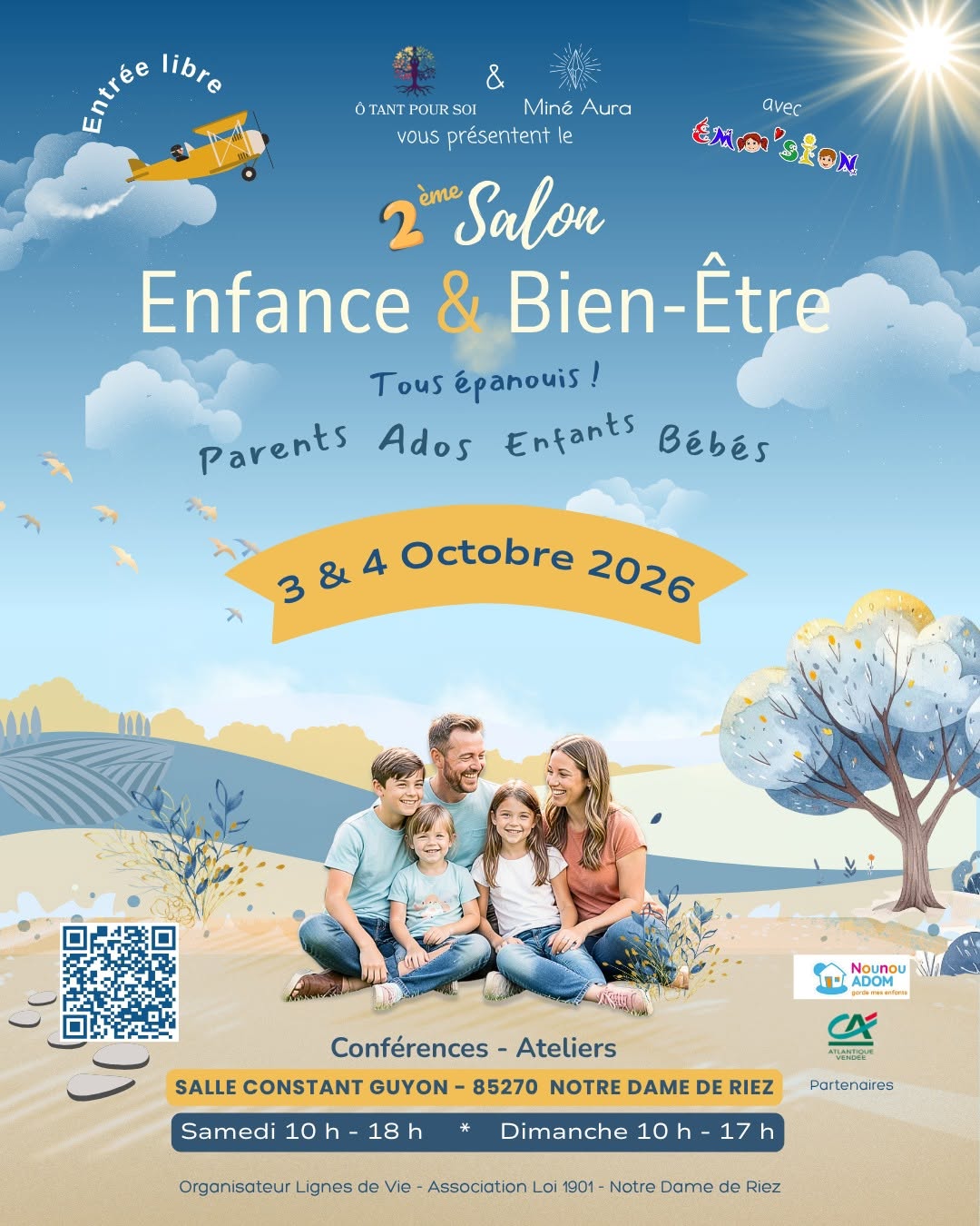 Salon enfance et bien-etre Notre Dane de Riez Vendée